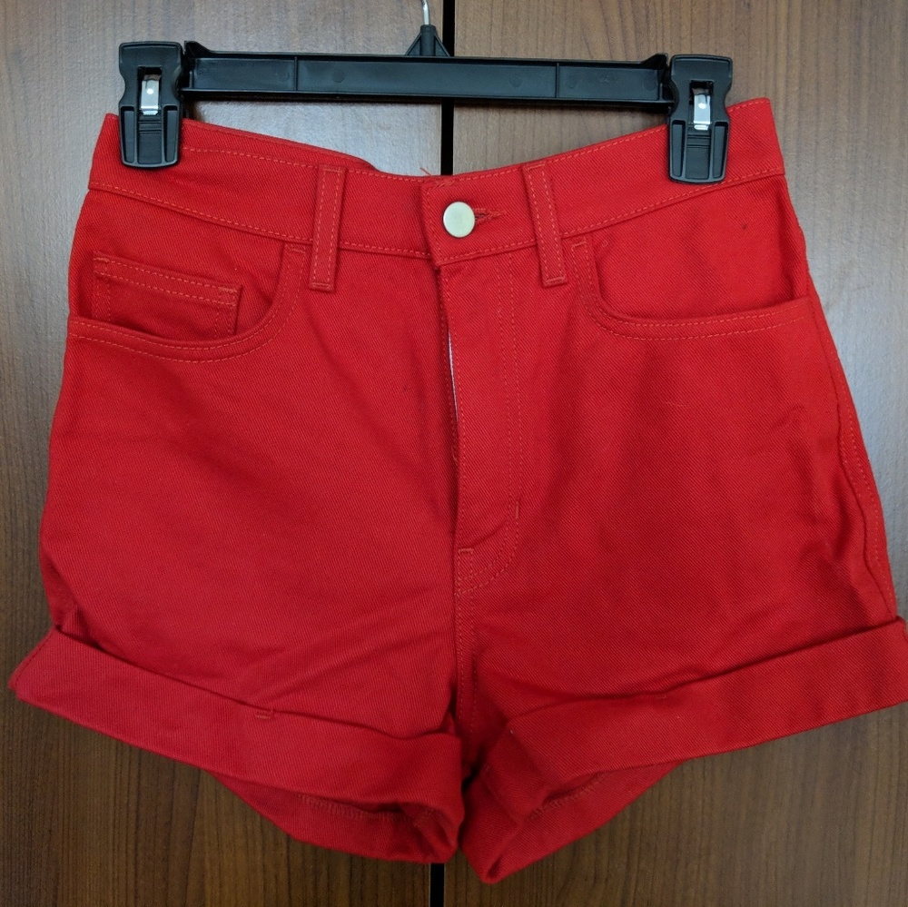 American Apparel high waist Denim shorts 26 NWOT